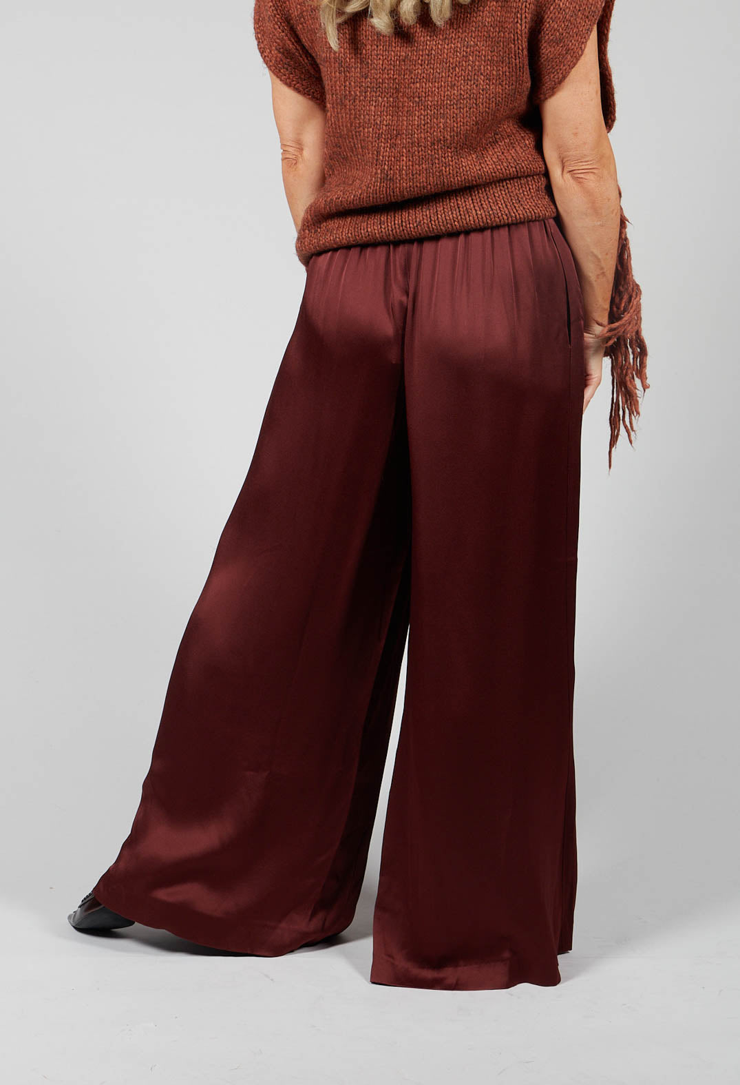 Wide Leg Trousers in Chocolate