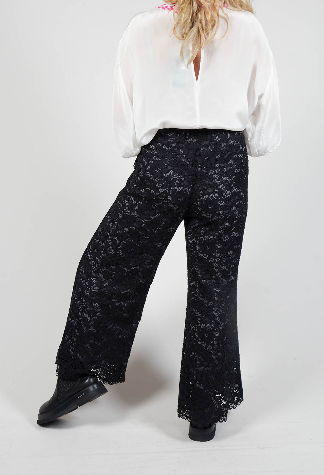 Flared Trousers in Black