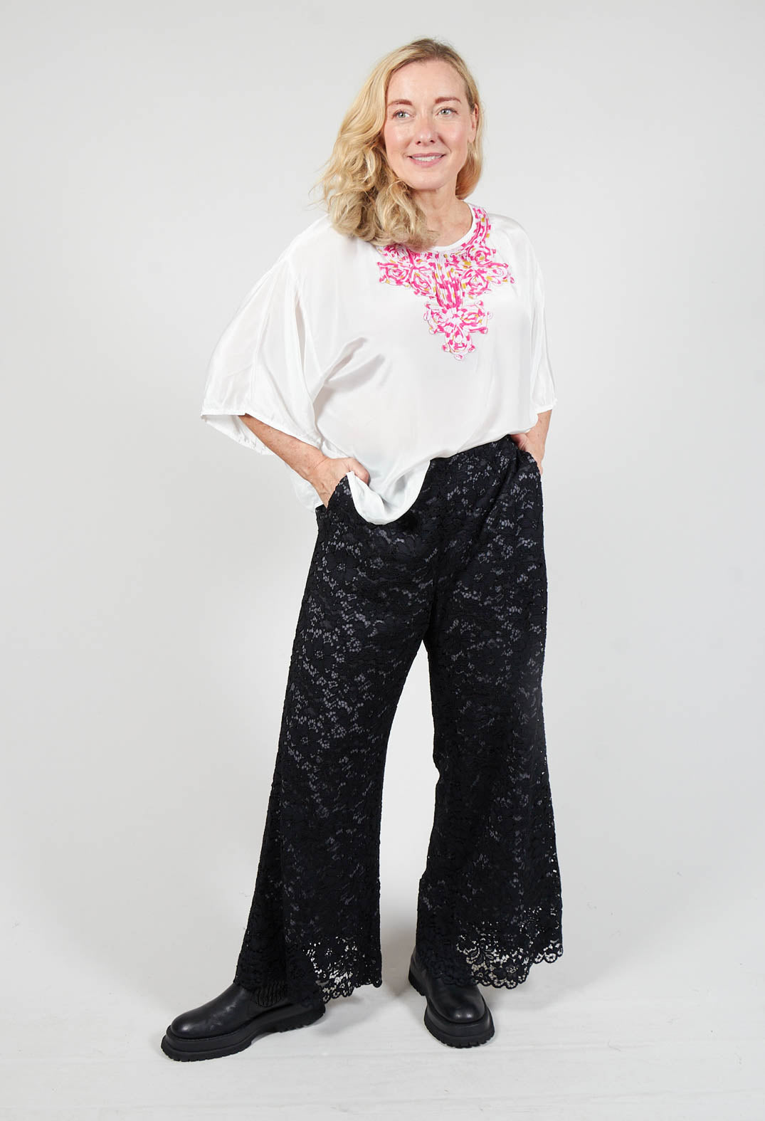Flared Trousers in Black