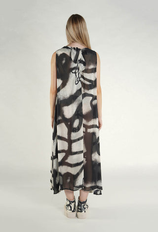 PRE-ORDER - A-Line Midi Dress in Electric Print - 1770906 (Pictured in Black Print)