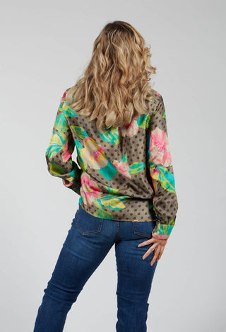 Shirt in Rosa / Verde