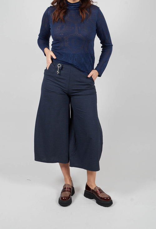 Wide Leg Trousers in Black