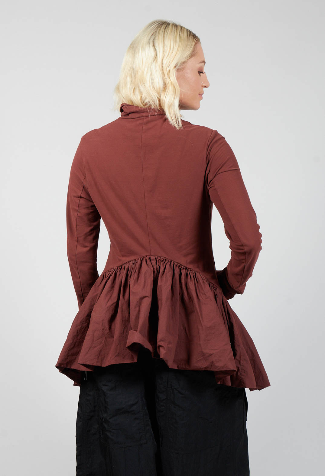 Peplum Jacket in Maple