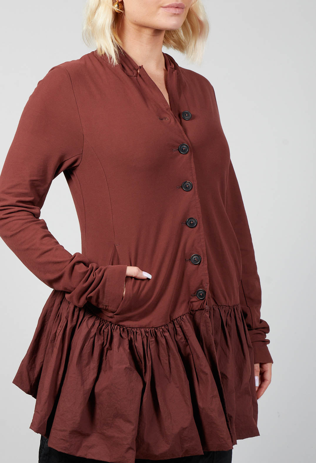 Peplum Jacket in Maple