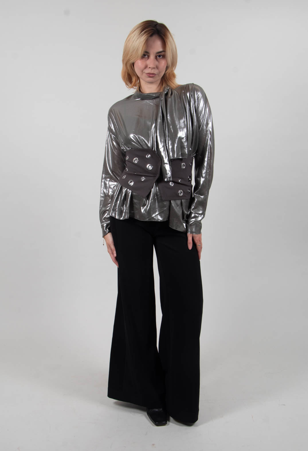 Wide Leg Trousers in Black