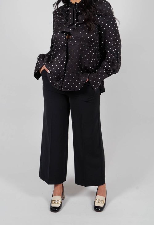 High Waisted Tailored Trousers in Black