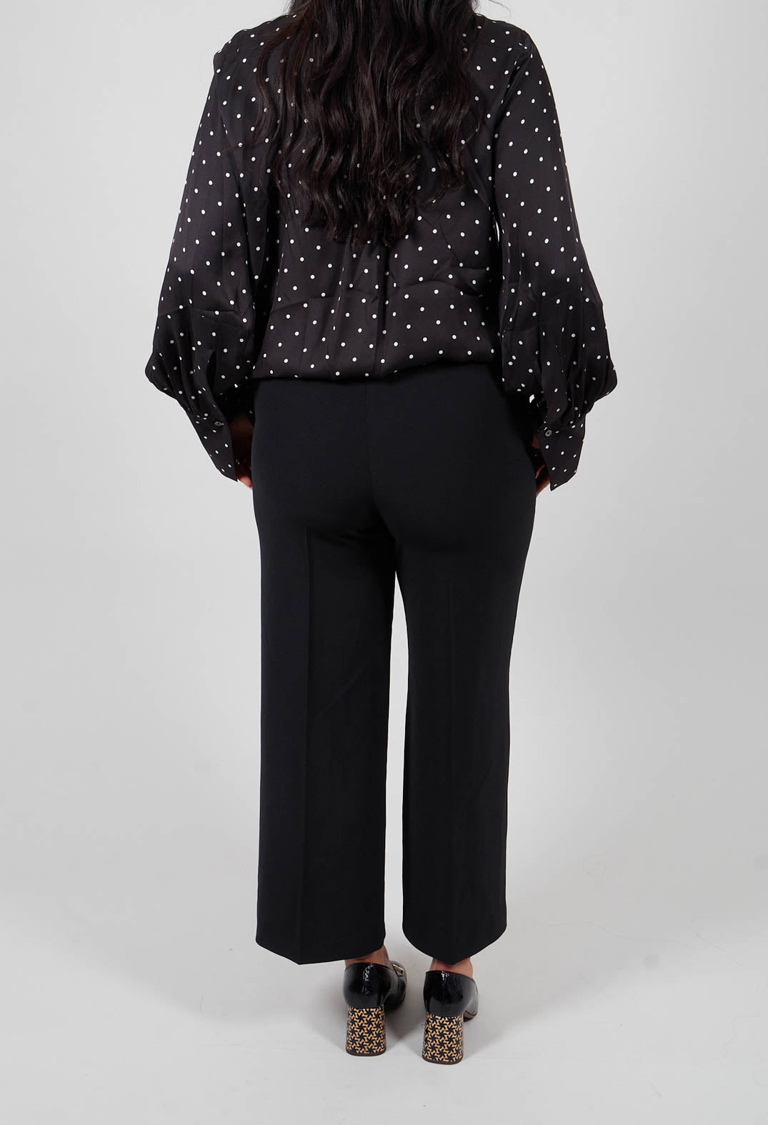 High Waisted Tailored Trousers in Black