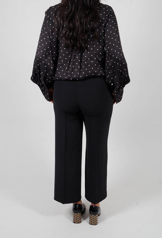 High Waisted Tailored Trousers in Black