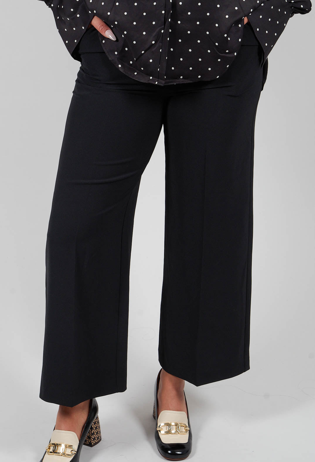 High Waisted Tailored Trousers in Black