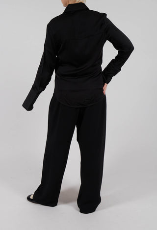 Straight Leg Trousers in Black