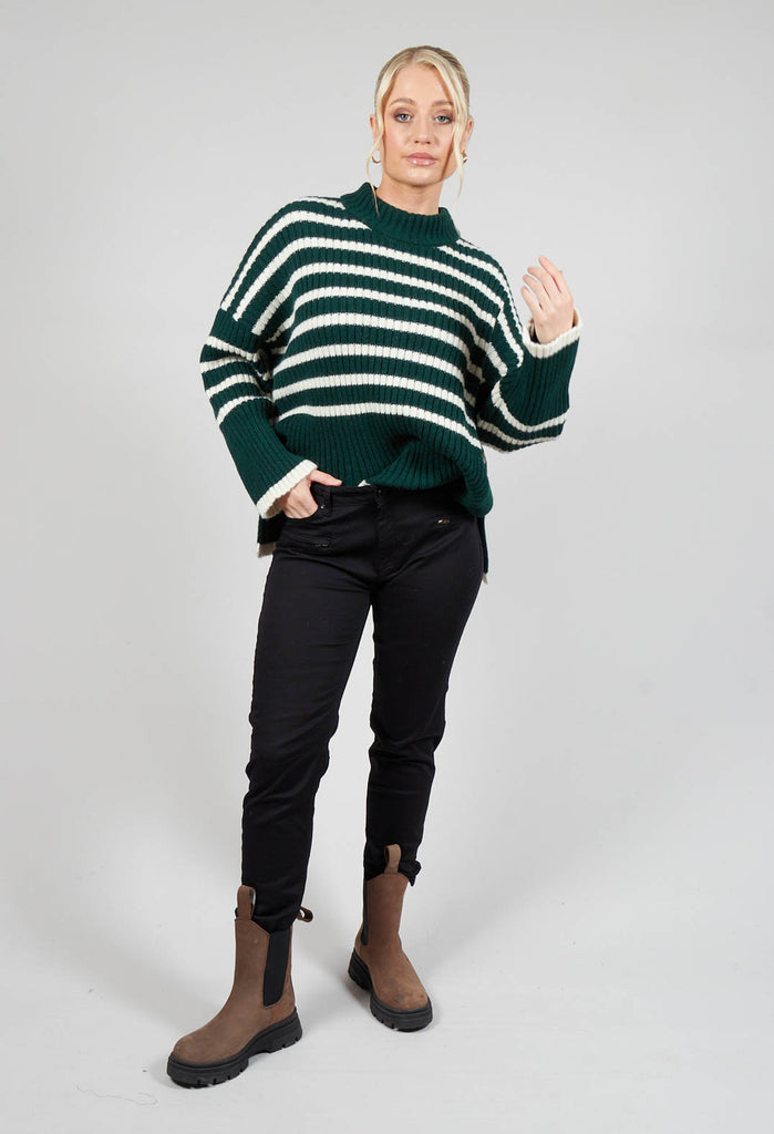 Skinny Fit Woven Trousers in Black