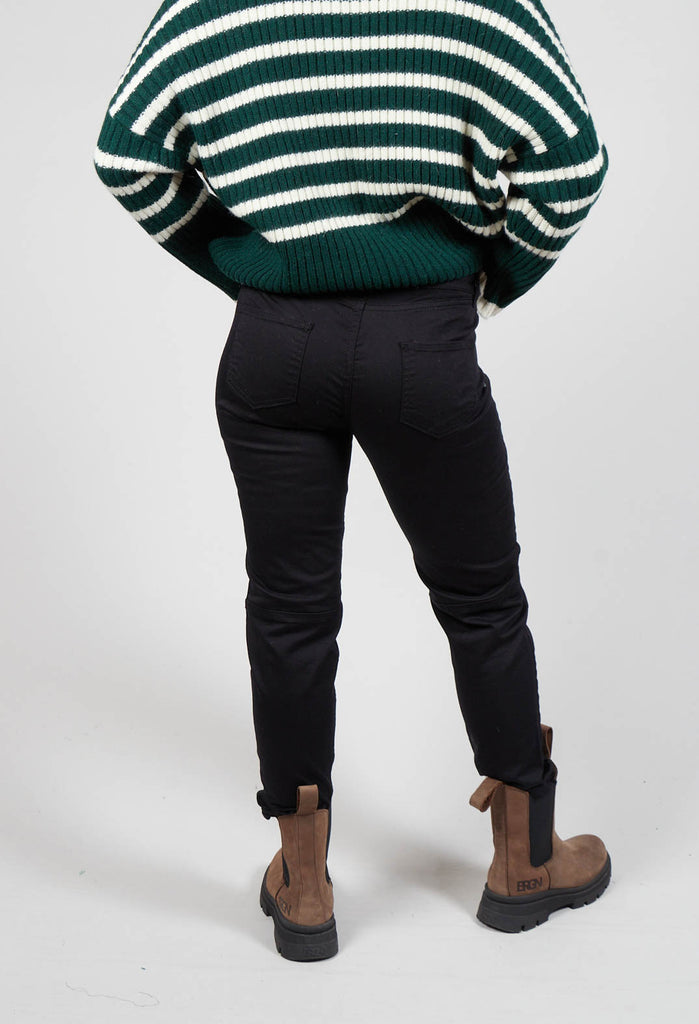 Skinny Fit Woven Trousers in Black