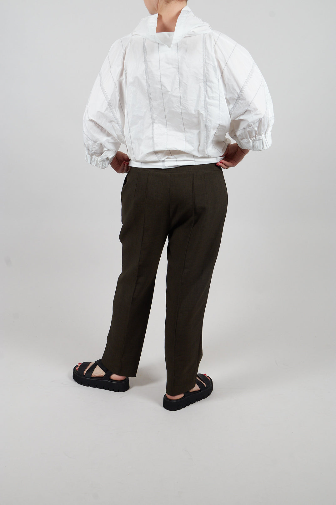Straight Leg Trousers in Charcoal