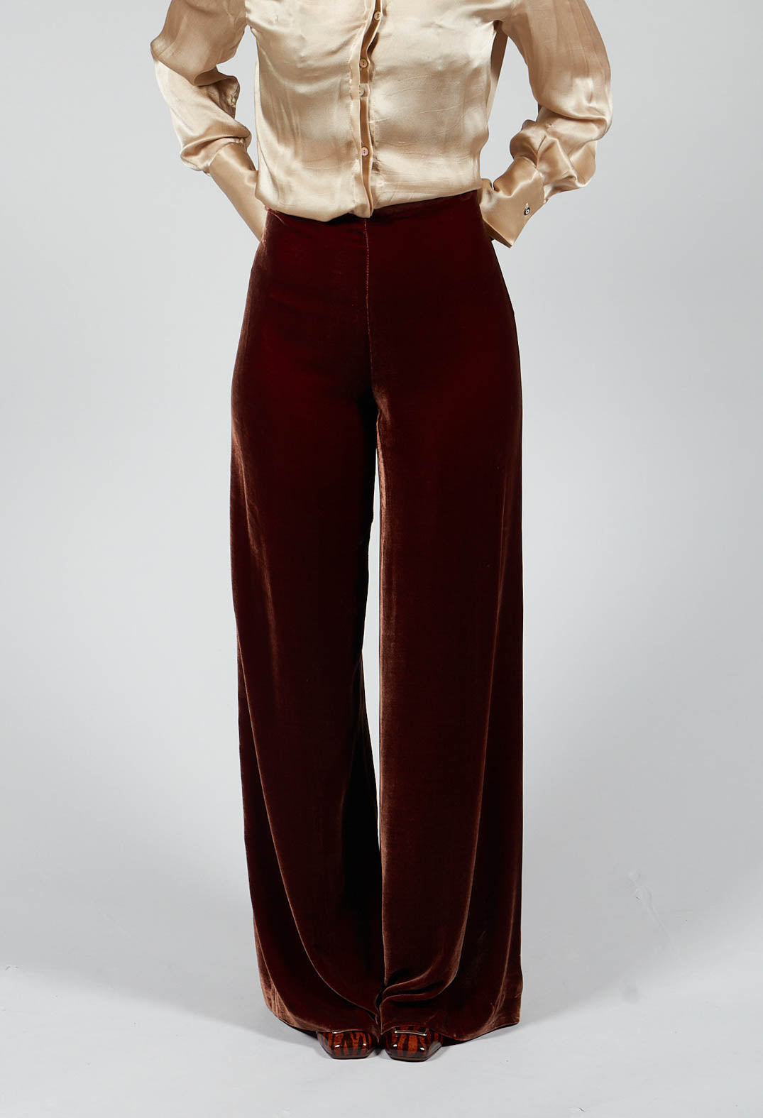 Velvet Trousers in Copper