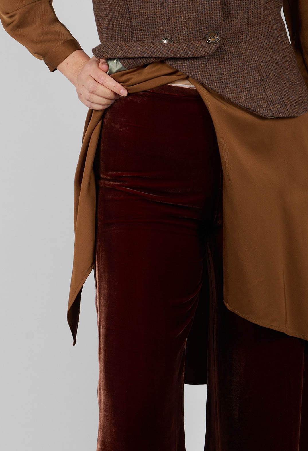 Velvet Trousers in Copper