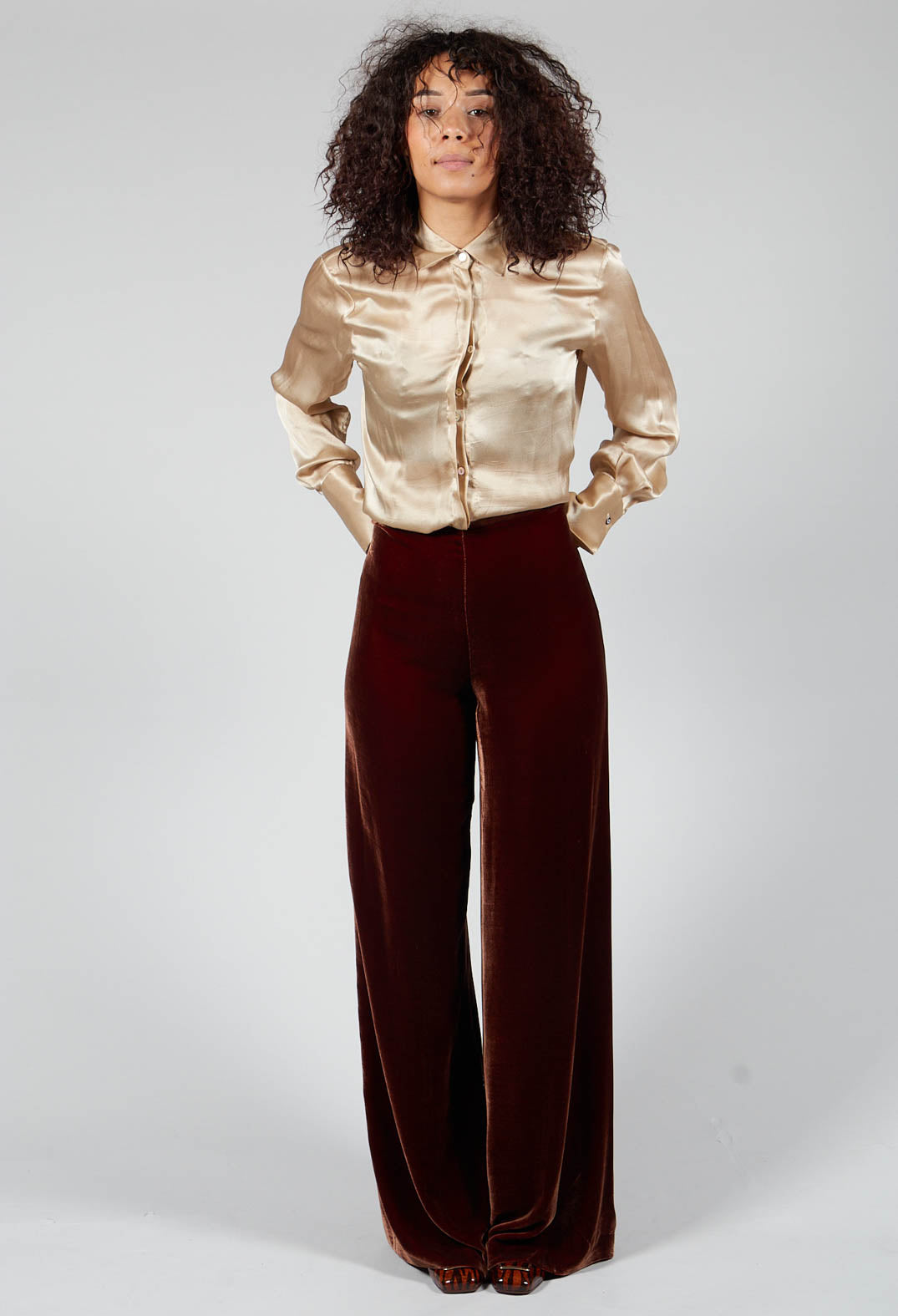 Velvet Trousers in Copper