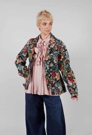 Embroidered Blazer in Multicolour