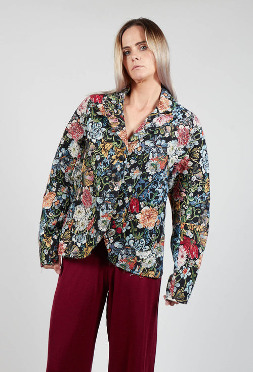 Embroidered Blazer in Multicolour