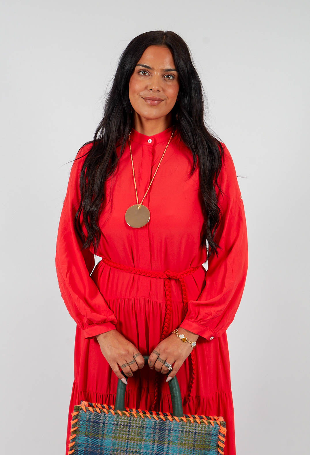 Tiered Maxi Dress in Red