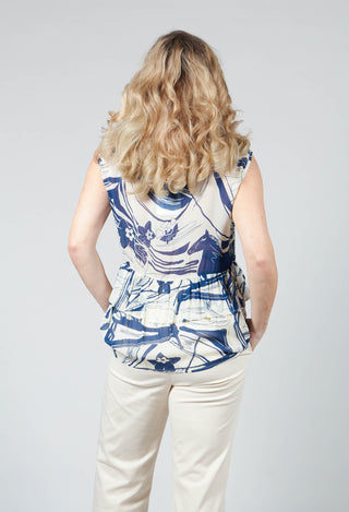 Sleeveless Blouse in Light Blue