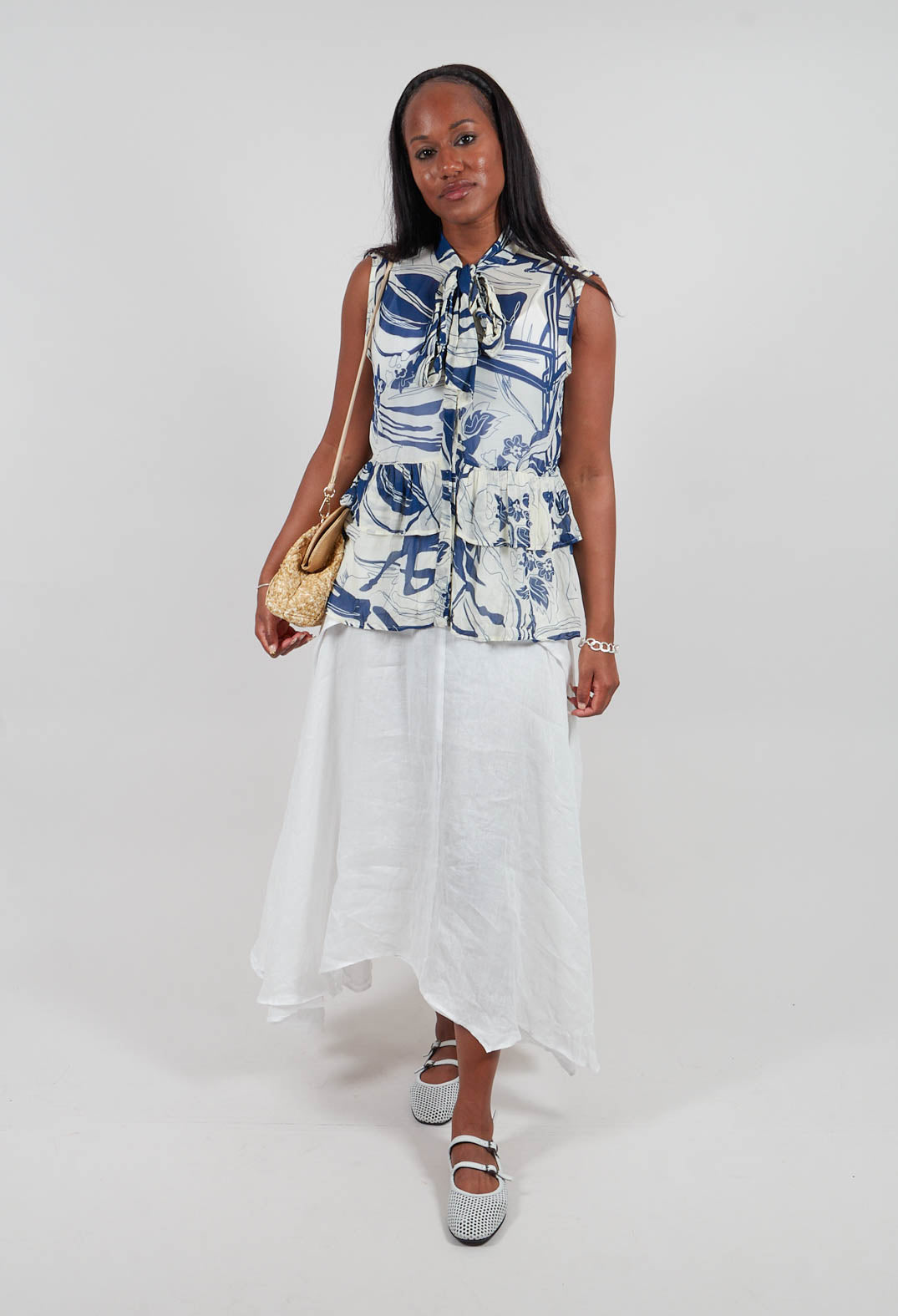 Confiante Full Maxi Skirt in Naturel
