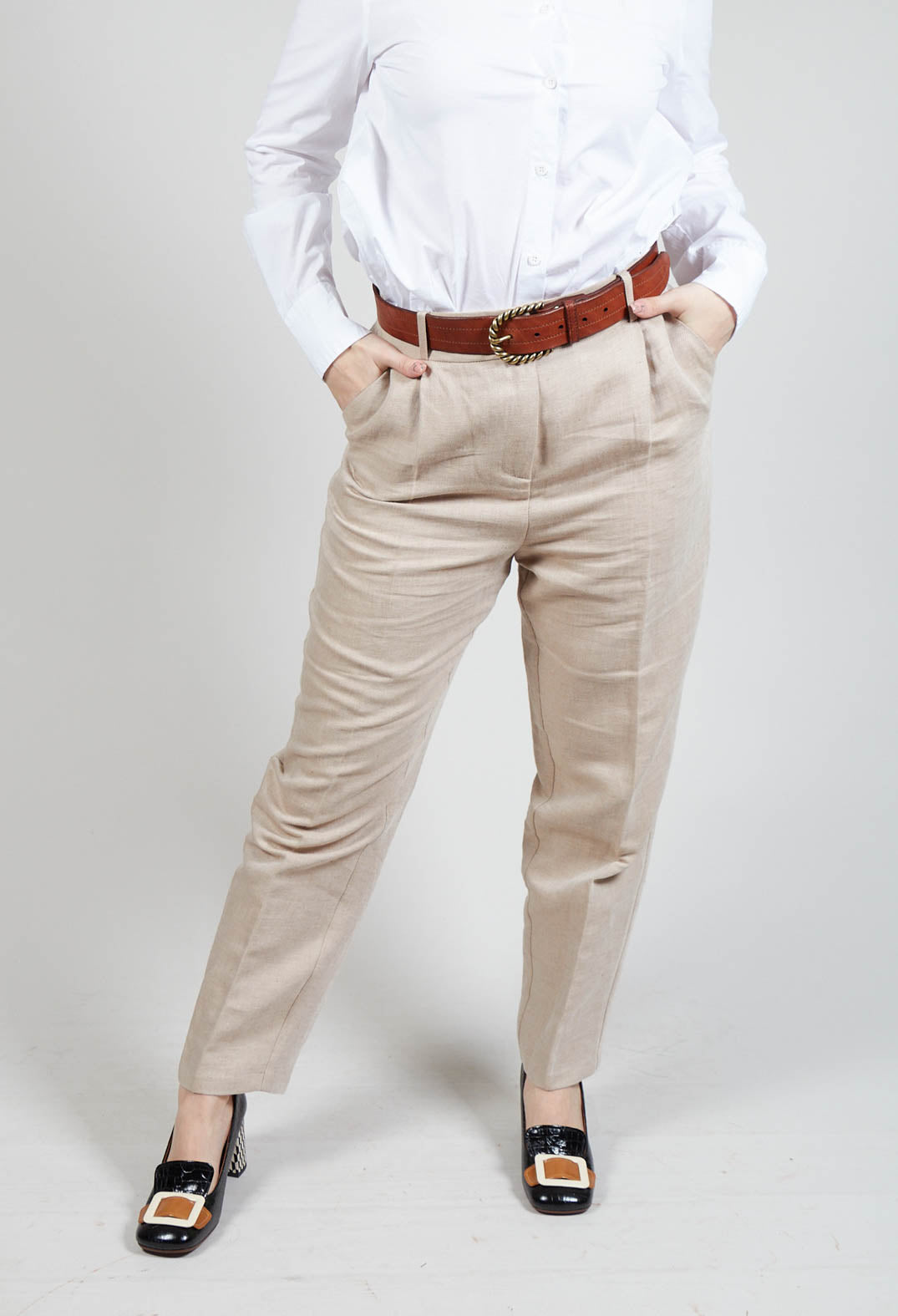 Tailored Trousers in Beige