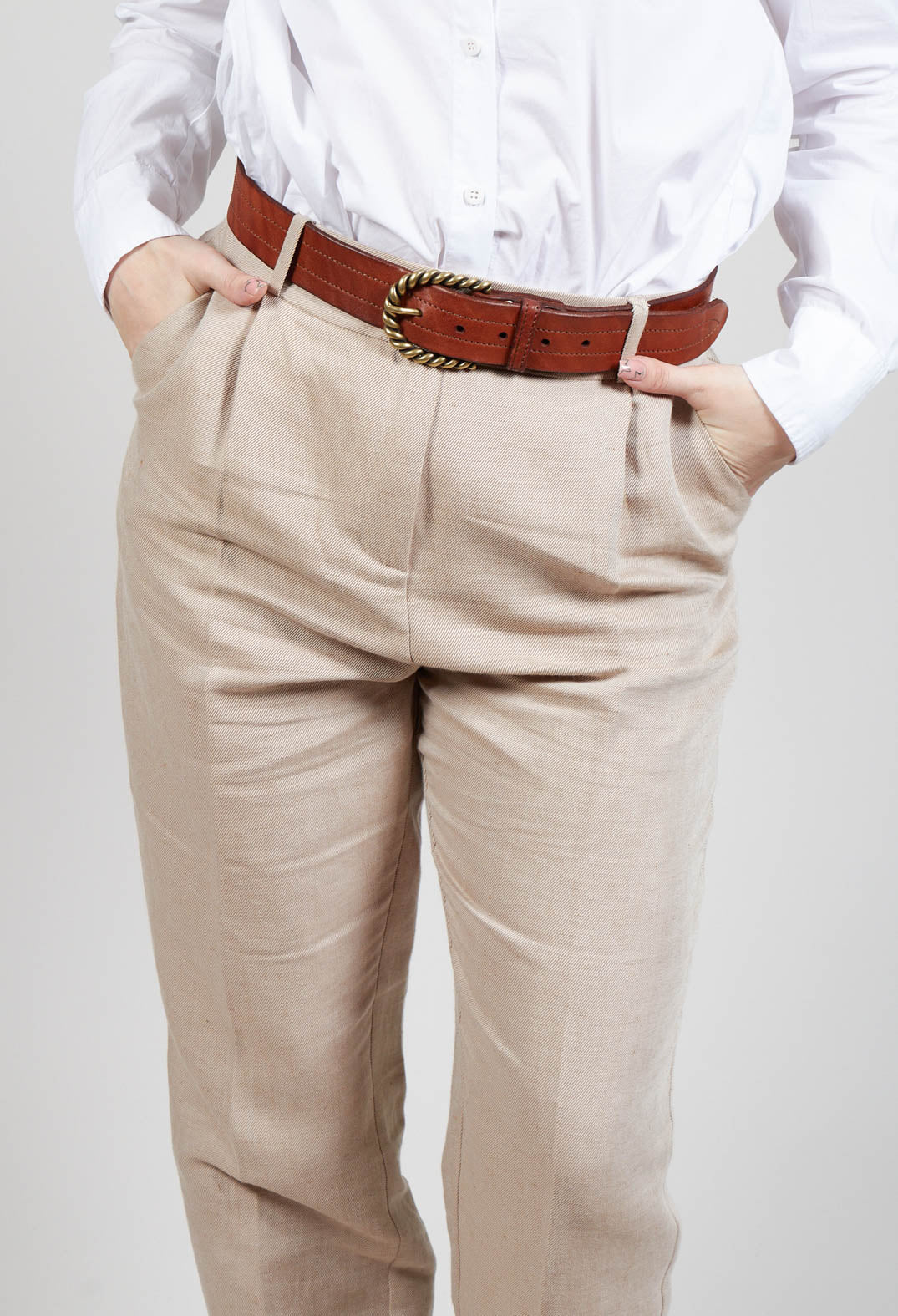 Tailored Trousers in Beige