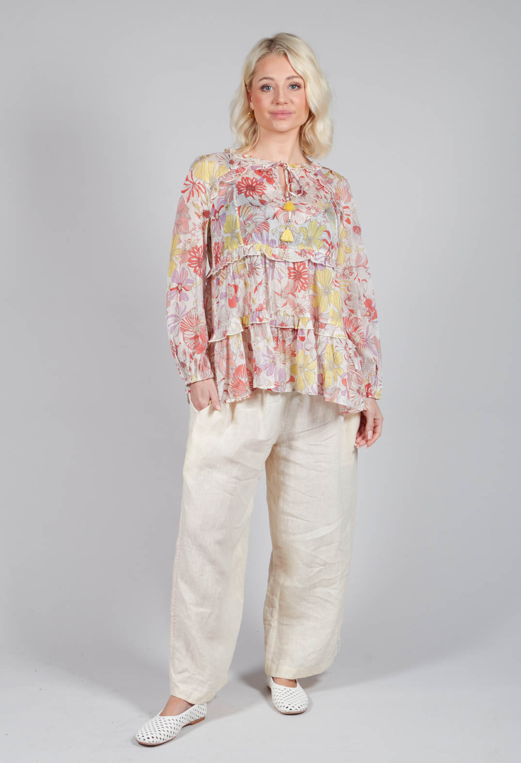Floris Blouse in Gerbera Orange