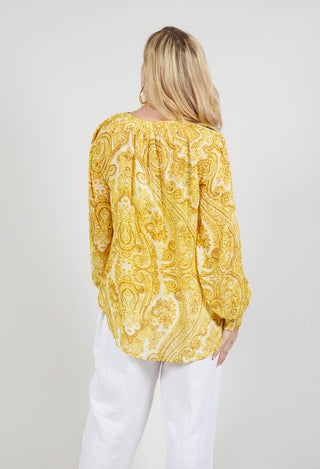 Nora Blouse in Paisley Yellow