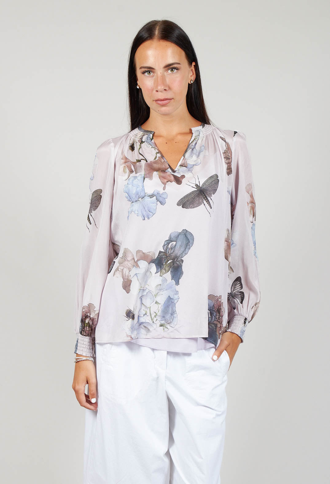 Nora Blouse in Floral Bay