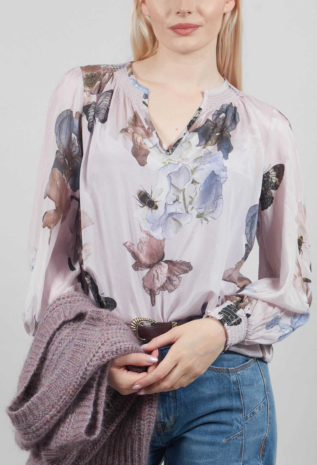 Nora Blouse in Floral Bay