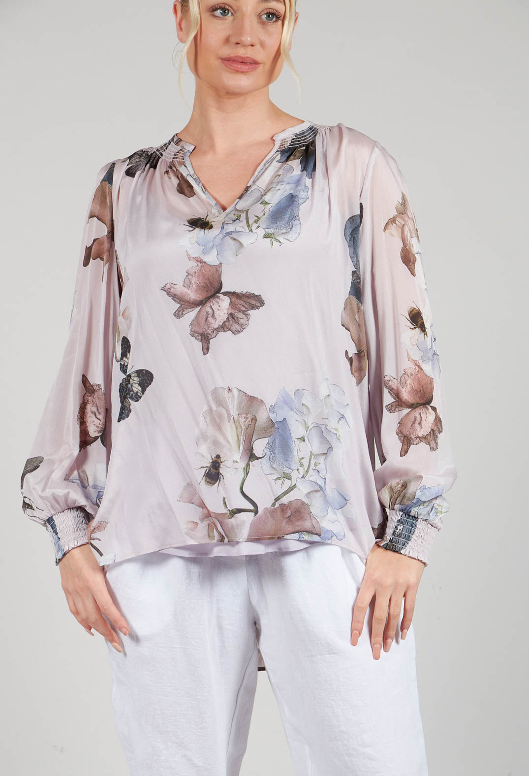 Nora Blouse in Floral Bay