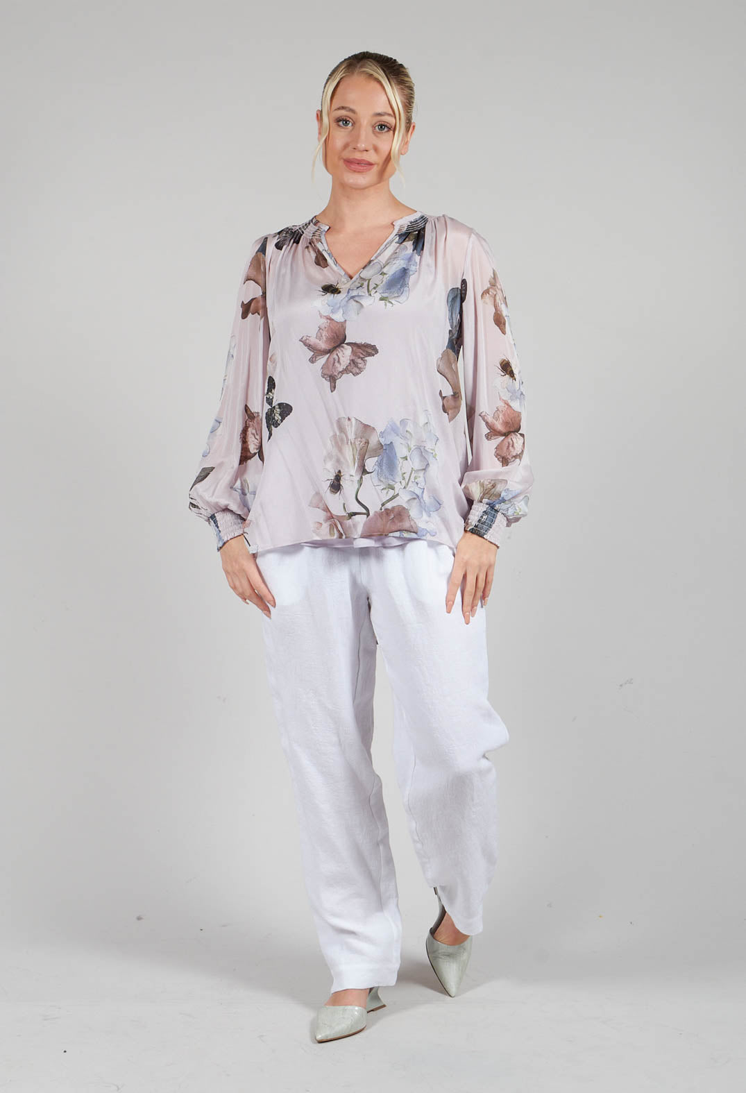 Nora Blouse in Floral Bay