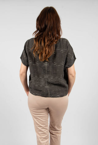 Printed Boxy Shirt Kosta in Chocolat