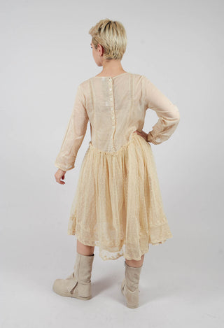 Organdie Dress in Sand