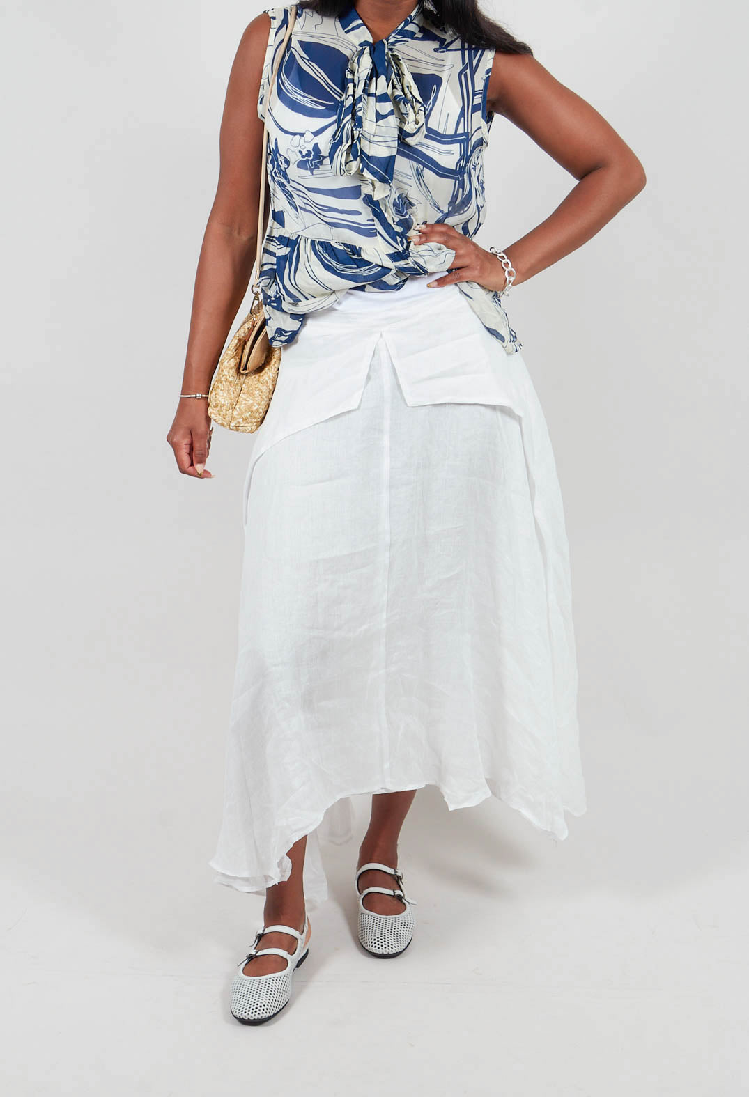 Confiante Full Maxi Skirt in Naturel