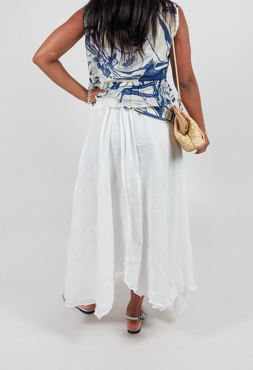 Confiante Full Maxi Skirt in Naturel
