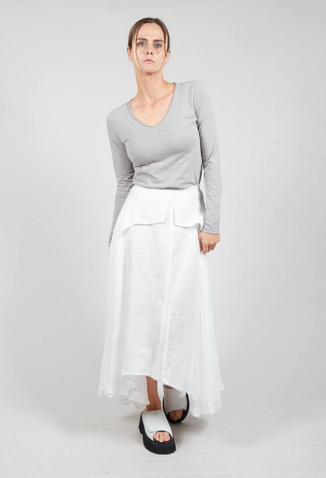 Confiante Full Maxi Skirt in Naturel