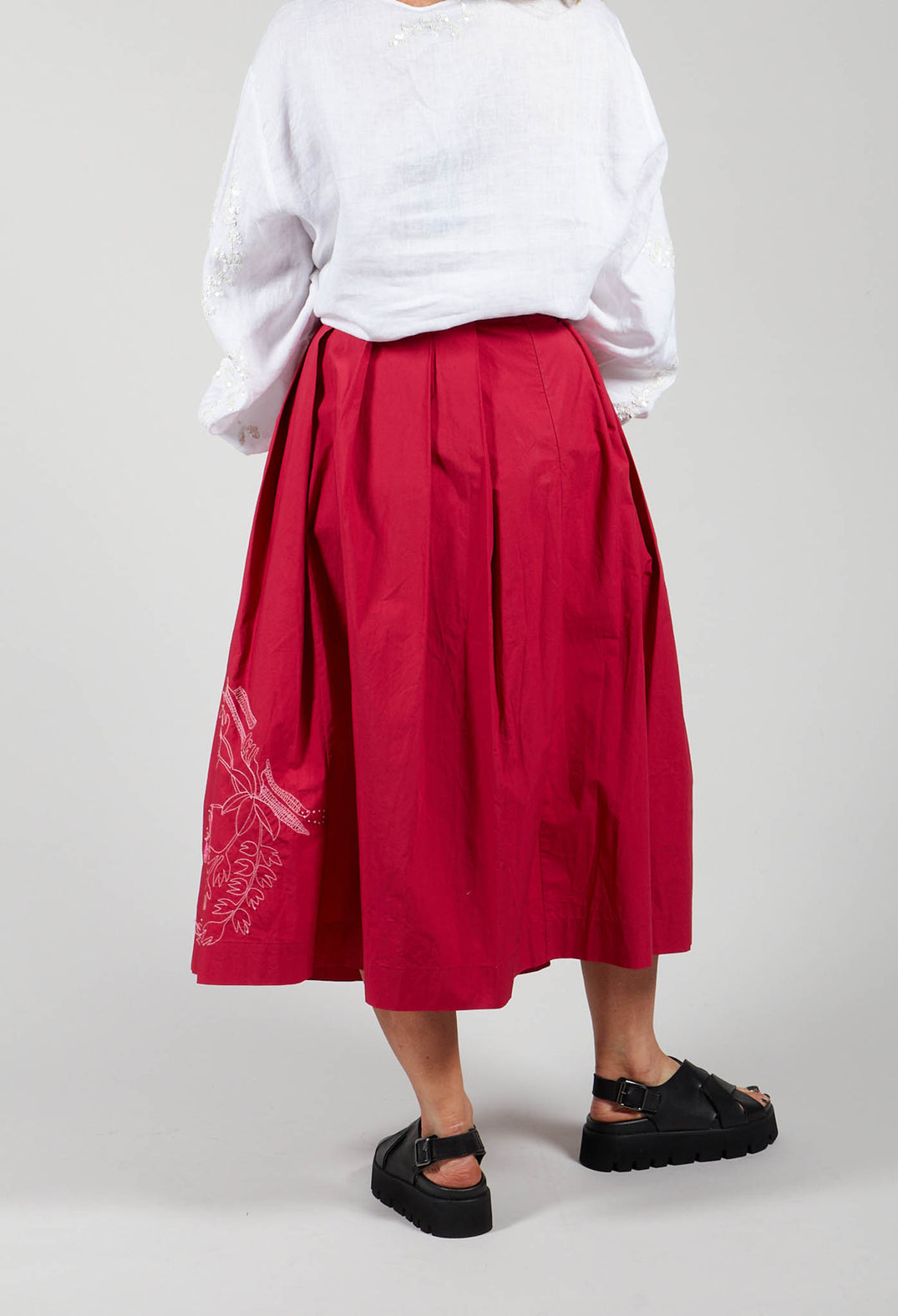 Skirt in Cremisi-Crimson