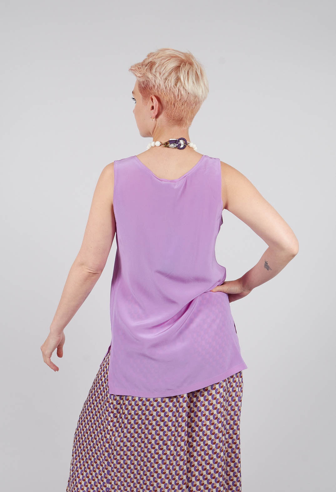 Sleeveless Top in Glicine-Wisteria