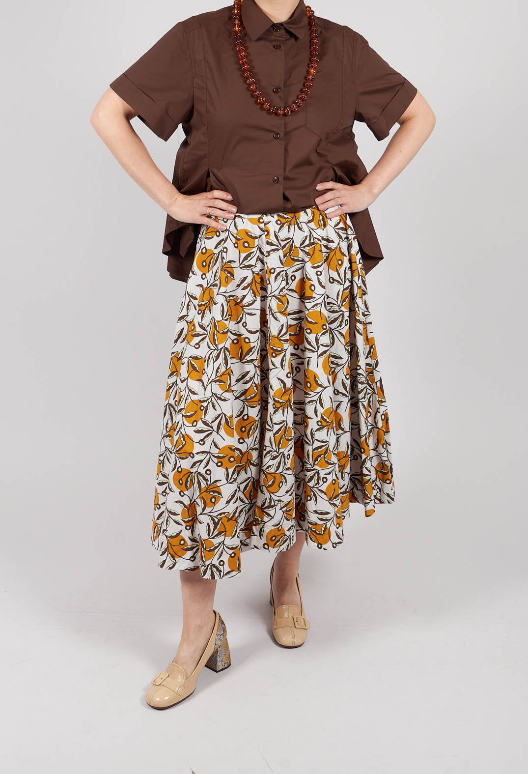 Midi Skirt in Naturale/Orca