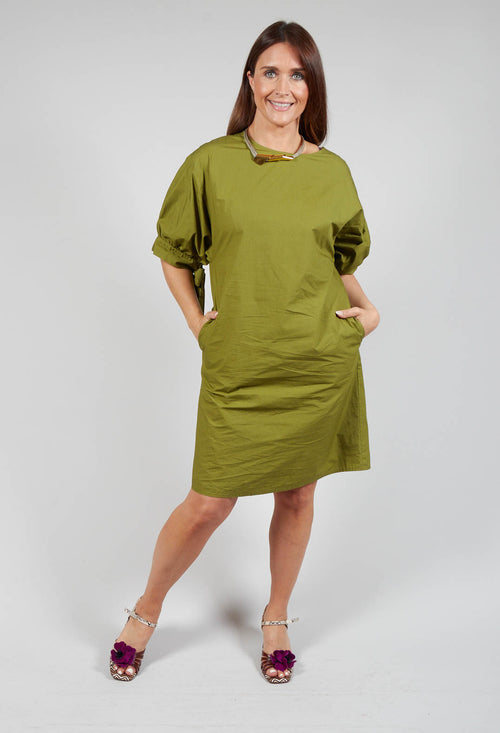 Shift Dress in Verde-Green