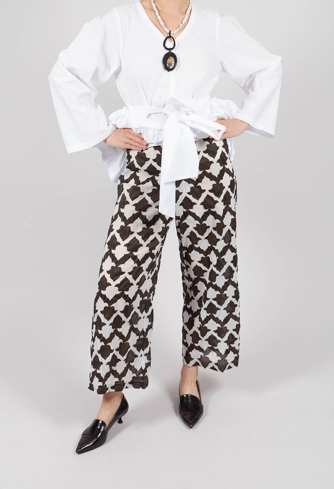 Culottes in Bianco/Nero