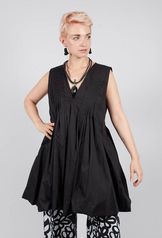 Sleeveless Mini Dress in Nero