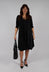 Drape Front Dress in Black