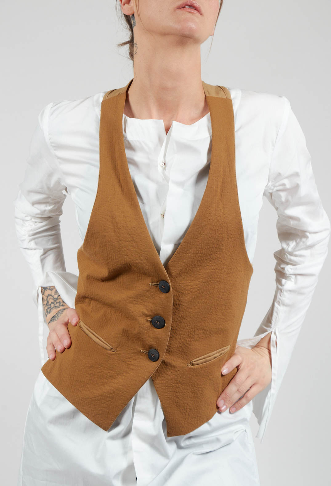 Waistcoat in Camel