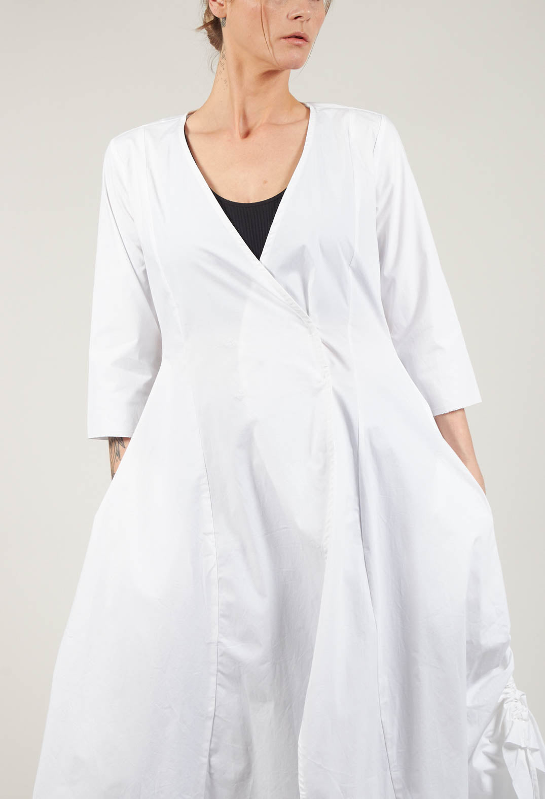 Maxi Double Breasted Overdress in White