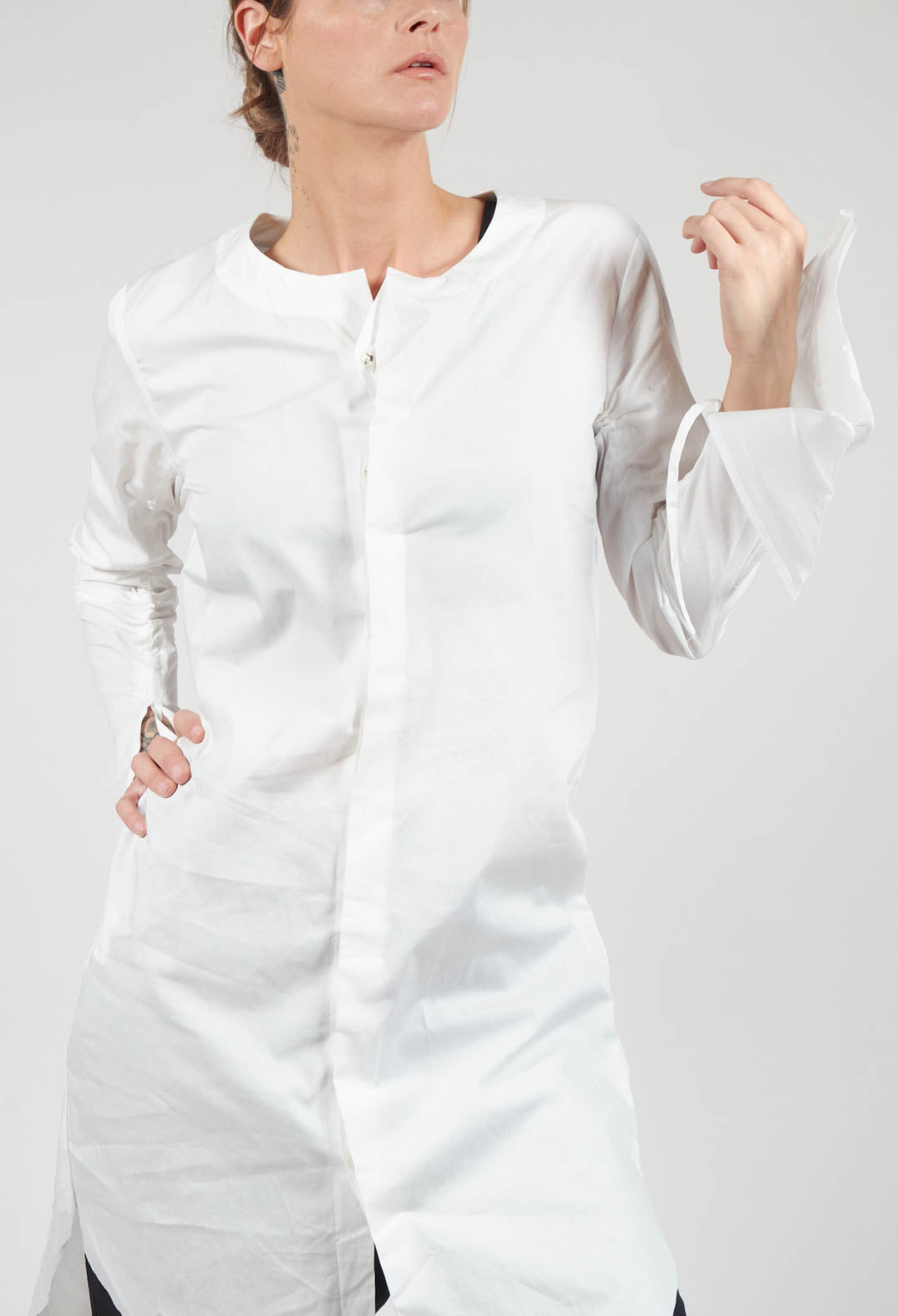 Shirt Overdress in White