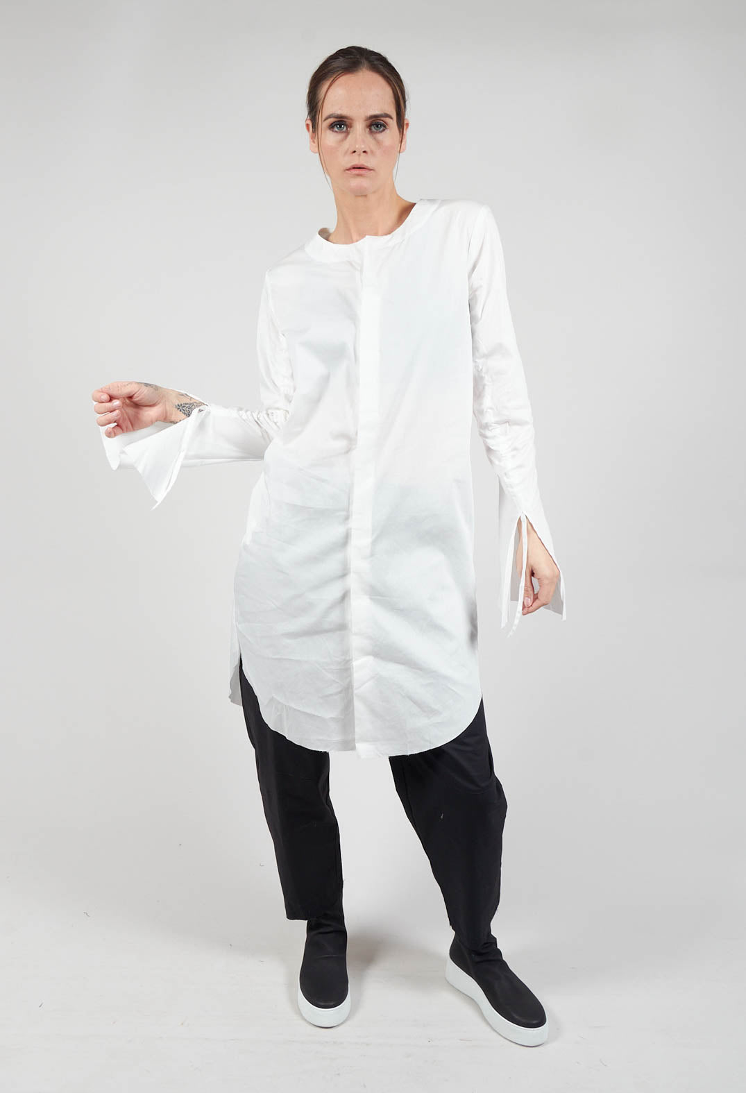 Shirt Overdress in White