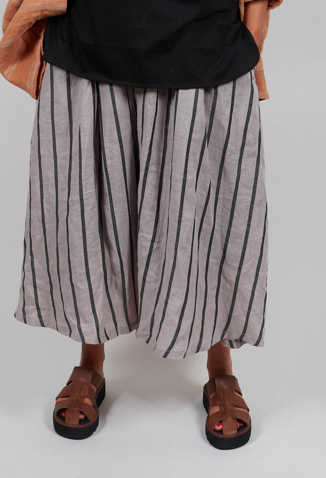 Wide Leg Culottes in Grey